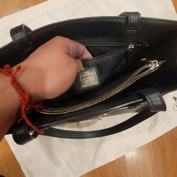 Coach Black Leather Satchel - Picture 11 of 12